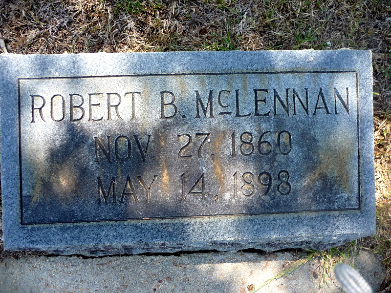 Photo of headstones/Robert B McLennan 1860-1898 hdstn USA